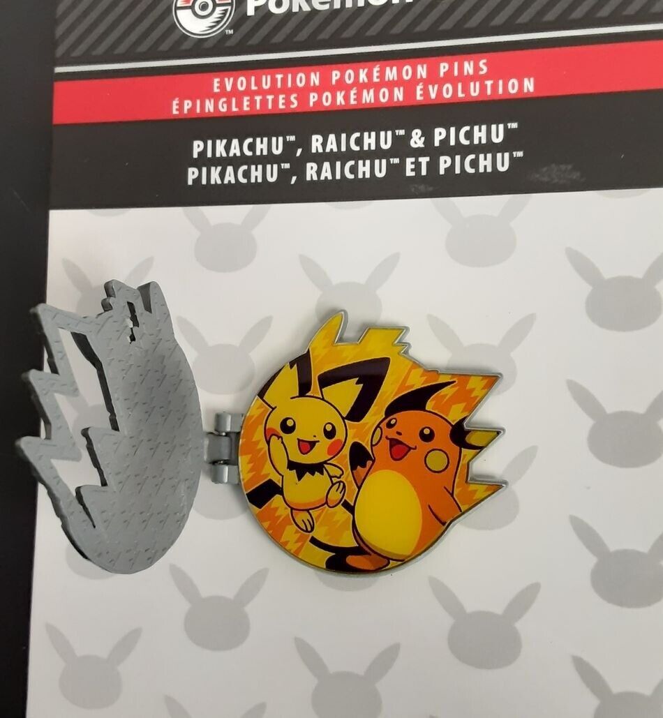 Pokemon center Pichu Pikachu & Raichu Evolution Pokémon Pin RA14/220