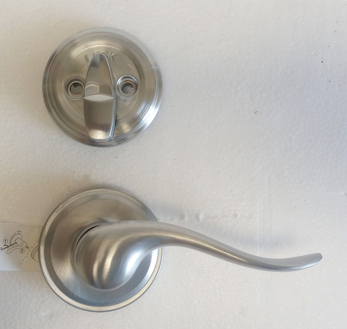 WEISER INNER TRIM ENTRY HADLESET 9GLA96750-141 SATIN CHROME  /N3/120