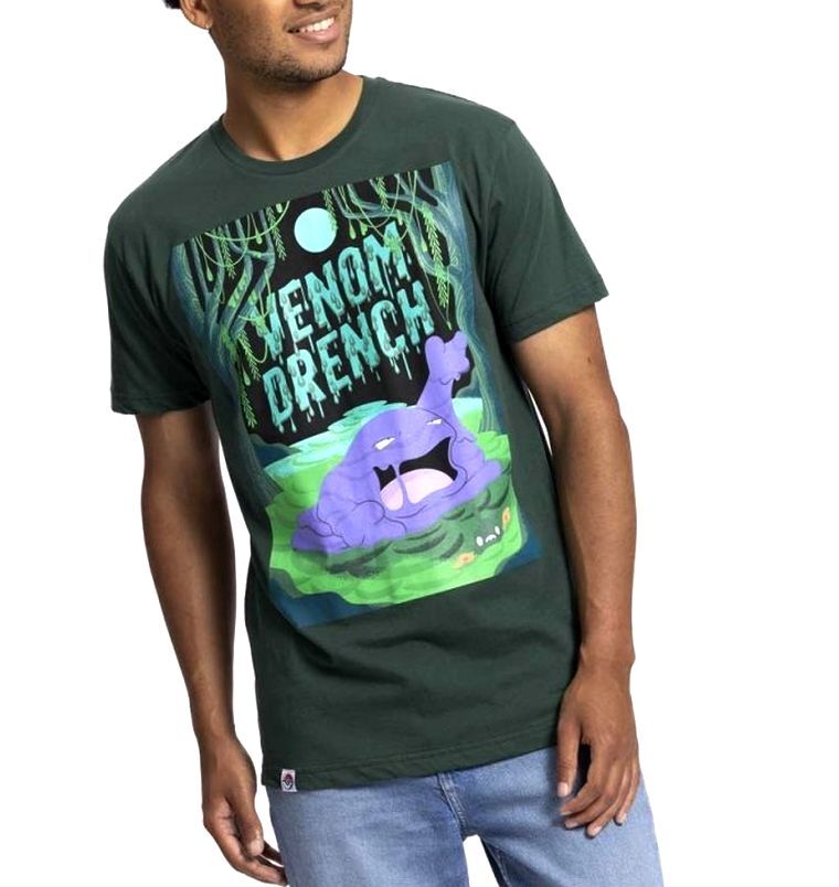 Pokemon center Muk Cinema Scares T-Shirt S Adult + matching Pin RG6/221