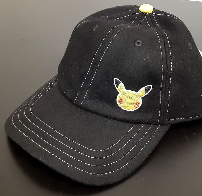 Pokemon Center Coal Adjustable Unisex Black with Pikachu Baseball Cap  RA9/220