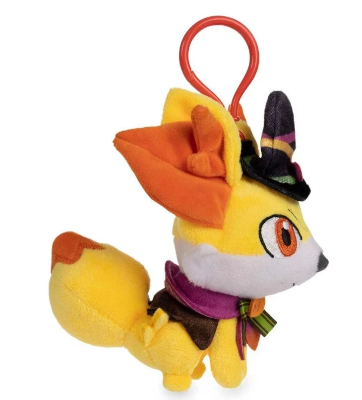 NEW POKEMON CENTER Fennekin Pokémon Spooky Festival Plush Key Chain /G11a2