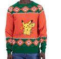New Pokemon Pikachu Holiday Lights Knit Sweater Unisex Adult (Size L) G22a/20