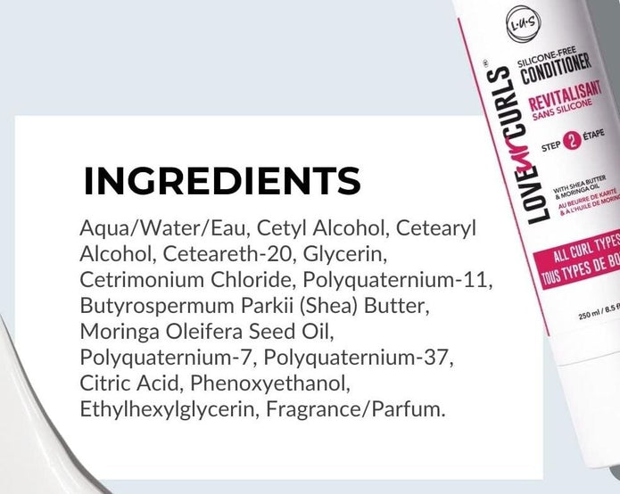 Love Ur Curls Silicone Free Conditioner Curly Wavy 250mL/8.5 fl.oz.  RG11/225