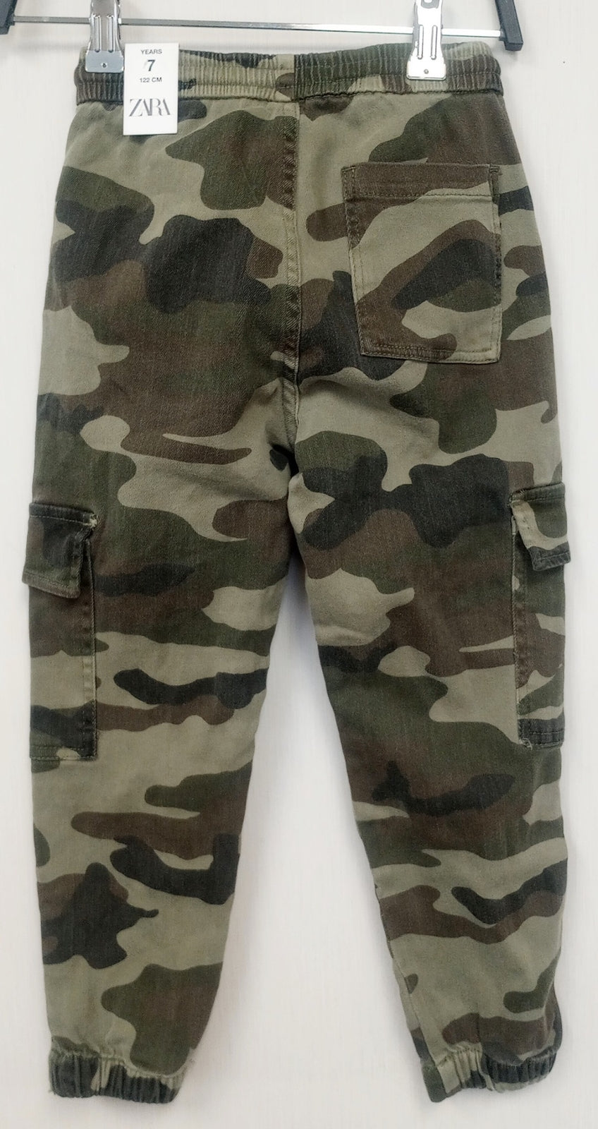 BNWT Zara Camouflage Camo Flap Pocket Cargo Pants size - 7  /CH34/120