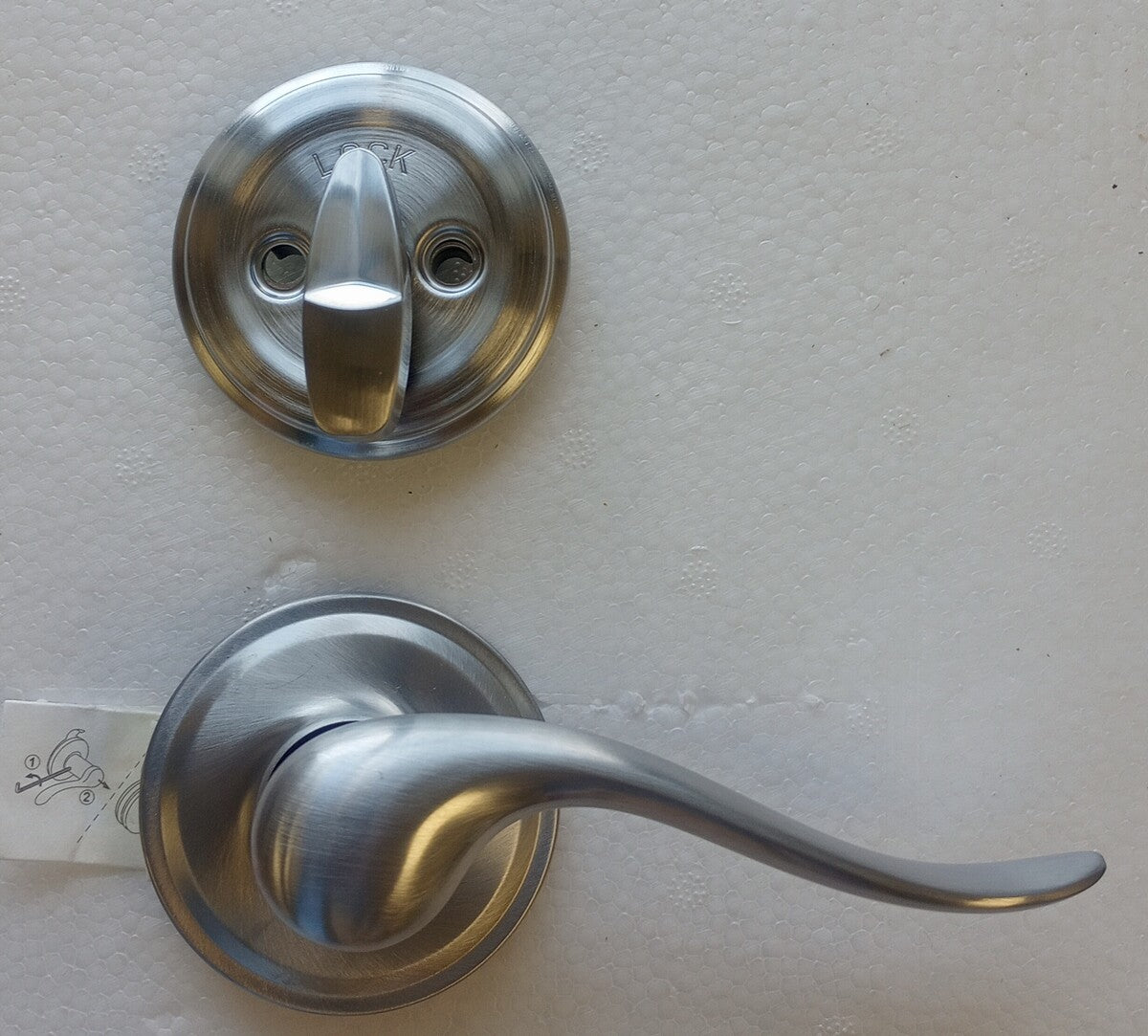 WEISER INNER TRIM ENTRY HADLESET 9GLA96750-141 SATIN CHROME  /N3/121