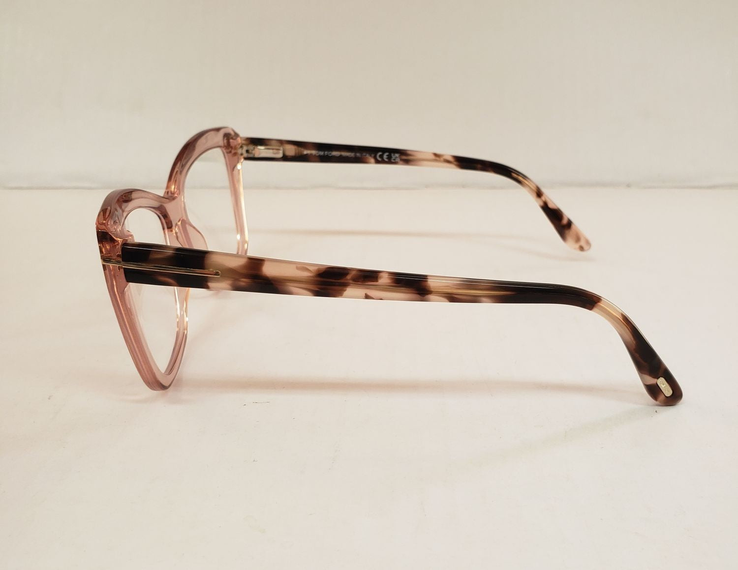 New Tom Ford TF5826-B 072 Clear Pink Plastic Eyeglasses Frame 55-16-140 DD3A/24