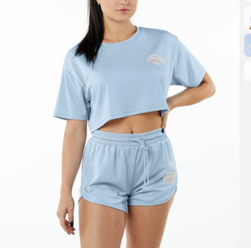 NEW Alphalete Women's Varsity Crop - Light Blue (792475) Size XXL G20a/20