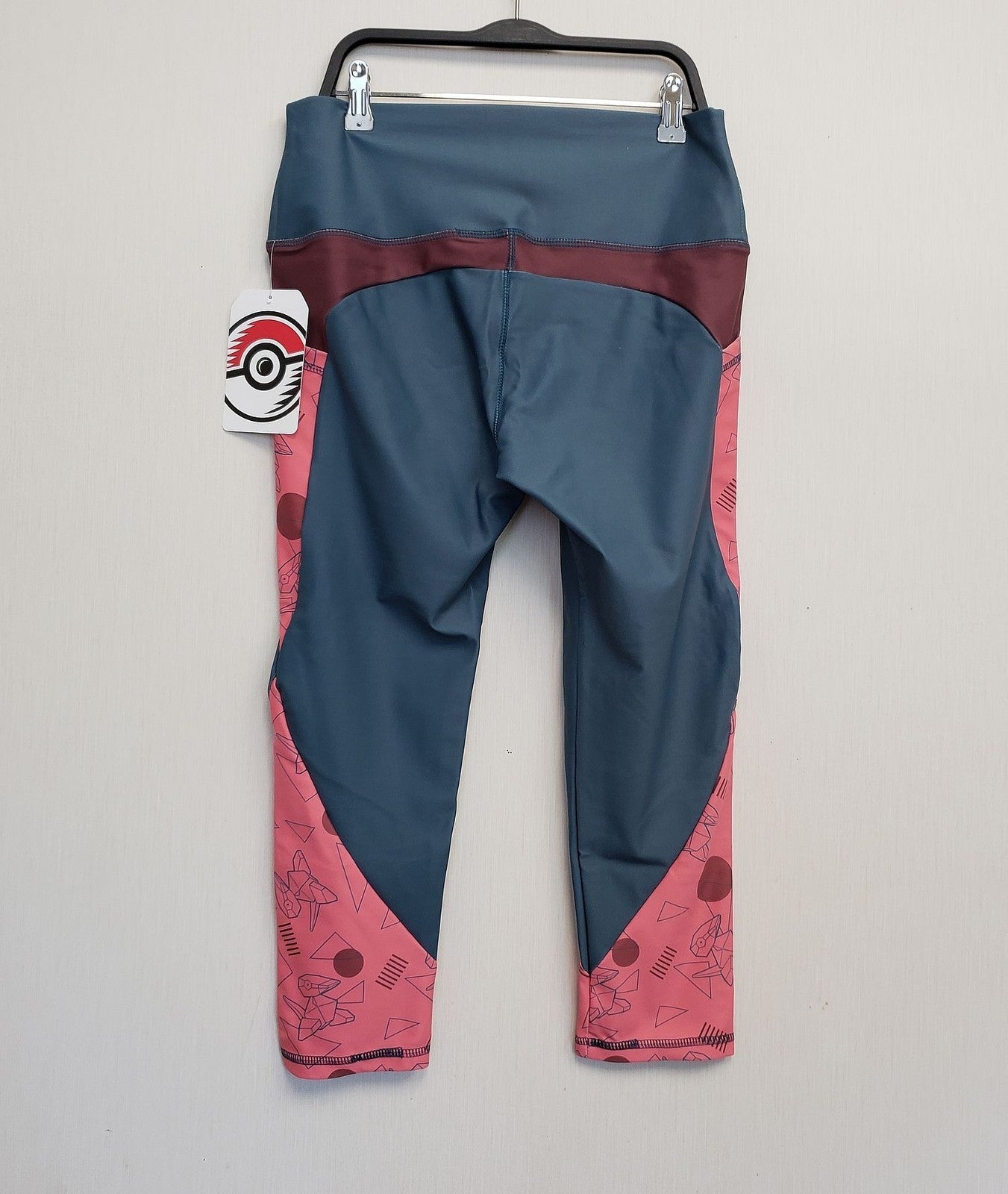 NEW Pokemon Porygon Geometry Grey/Purple3/4 Length Leggings  Size 3XL G22a/23
