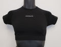 NEW Alphalete Women's AMPLIFY SS CROP Top (043340) Size XS Black G19a/22