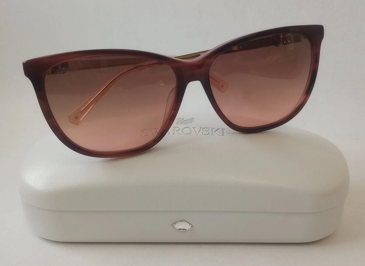 NEW Swarovski SK225 Sunglasses Gold Frame Gradient Pink Lenses 56-13-135/CH40