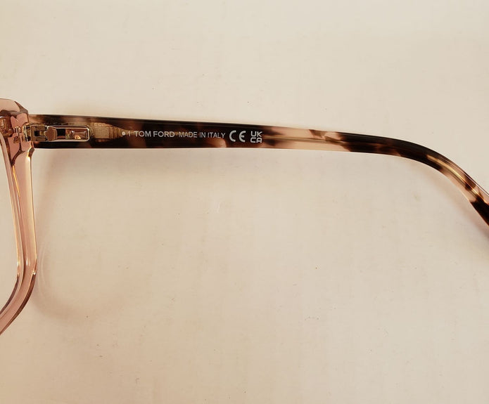 New Tom Ford TF5826-B 072 Clear Pink Plastic Eyeglasses Frame 55-16-140 DD3A/27