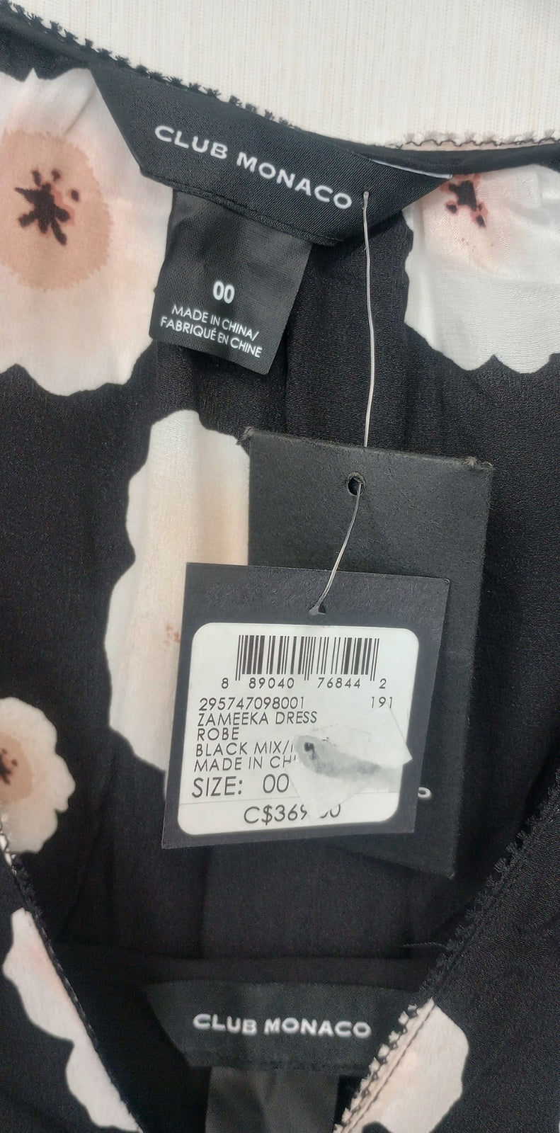 BNWT Club Monaco Zameeka Floral Print Silk Midi Dress  00 /N5/125