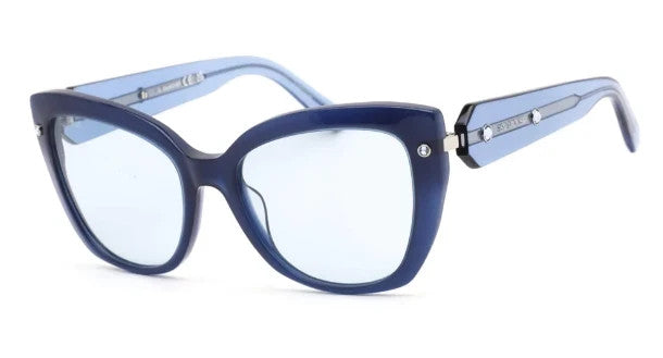 NEW Swarovski Women's Sunglasses - Blue Lens Cat Eye SK391 90V 54-18-140 /CH60