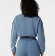 NEW Alphalete Women's Terry Oversize Crop Pullover- Blue size S G30a/21
