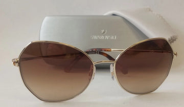 Swarovski SK0266 Sunglasses Shiny Rose Gold Gradient Lenses 57-17-135/CH90