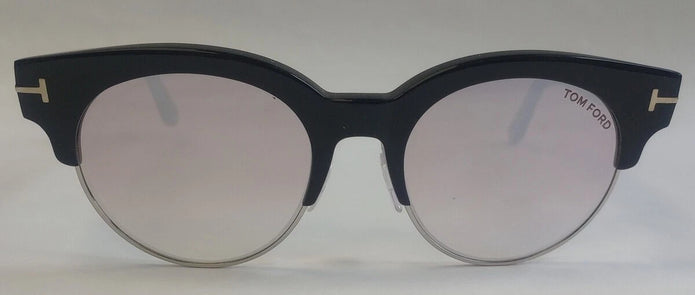 Tom Ford TF0598 Henri-02 Sunglasses Shiny Black w/Violet Mirror ITALY CH72