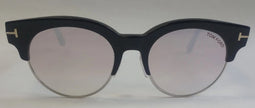 Tom Ford TF0598 Henri-02 Sunglasses Shiny Black w/Violet Mirror ITALY CH72