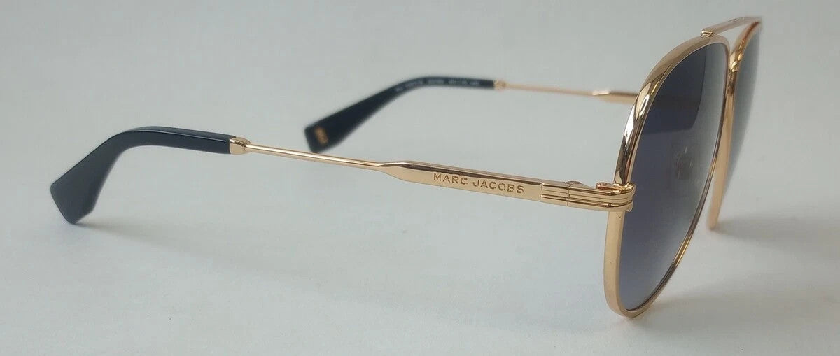 NEW MARC JACOBS Woman Yellow Gold-Tone Aviator Sunglasses MJ1007S 000190/CH93