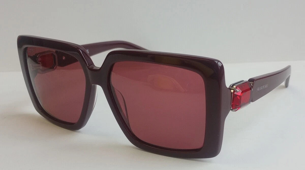 NEW Swarovski SK351 69S Burgundy Women Sunglasses 56-14-140 /CH73