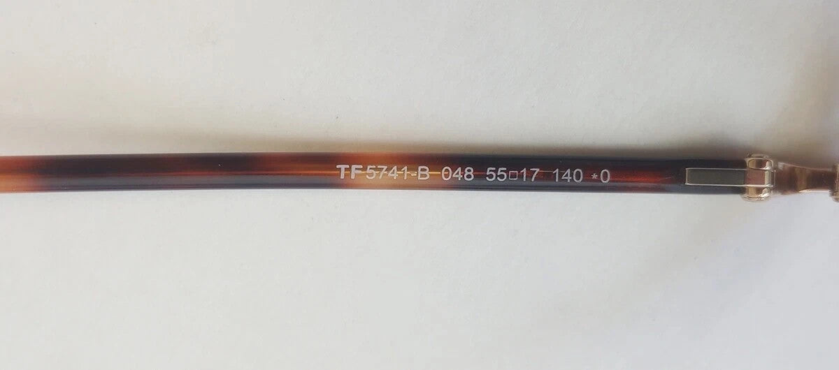 TOM FORD TF5741-B 55-17-140 OPTICAL FRAME EYEGLASSES ITALY BROWN CH127