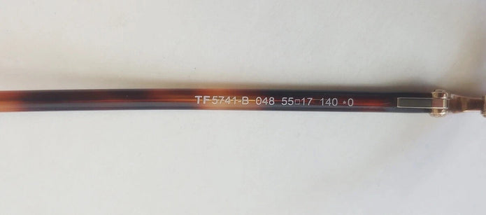 TOM FORD TF5741-B 55-17-140 OPTICAL FRAME EYEGLASSES ITALY BROWN CH127