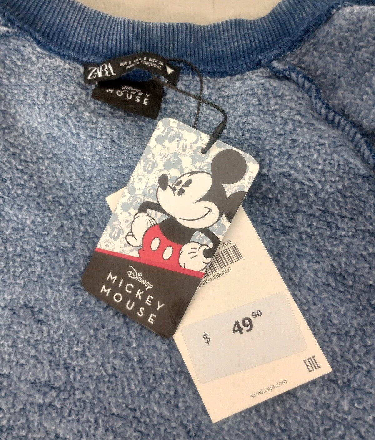 BNWT ZARA MICKEY MOUSE SWEATER JUMPER PULLOVER  SIZE -S  /CH2/124