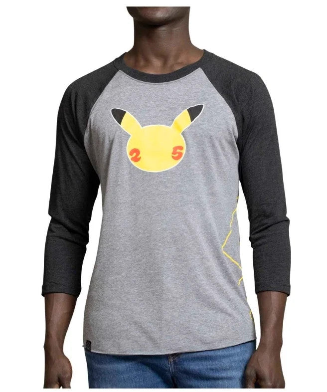 NEW Pokemon Celebration Gray Raglan Shirt - Adult 2XL / G12a0