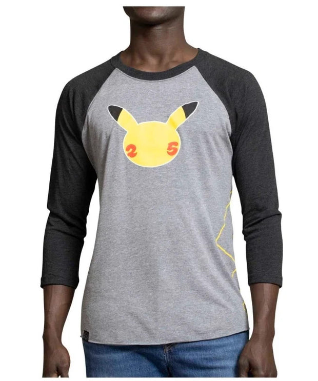 NEW Pokemon Celebration Gray Raglan Shirt - Adult 2XL / G12a0