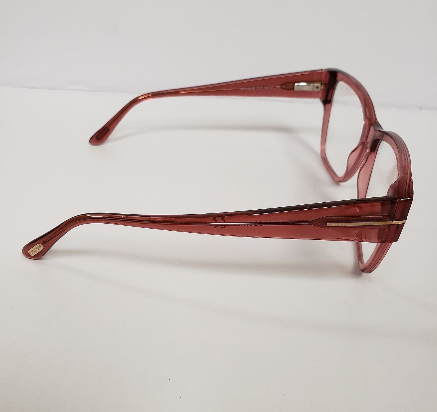 NEW TOM FORD TF 5745-B 072 TRANSPARENT PINK AUTHENTIC EYEGLASSES FRAMES G18A/24