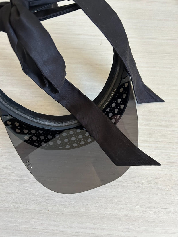 Authentic Dior Eyewear VeryDior V1U Bow-Detailed Visors Black/Grey Made in Italy1