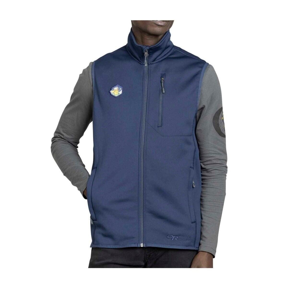 Outdoors x Pokemon Middle Fork Dark Blue Fleece Zip-Up Vest 2XL Men RA9/222