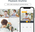LAXIHUB 360° View 2K Pet Camera Indoor Security Camera P2T Baby Monitor Pan/Tilt5