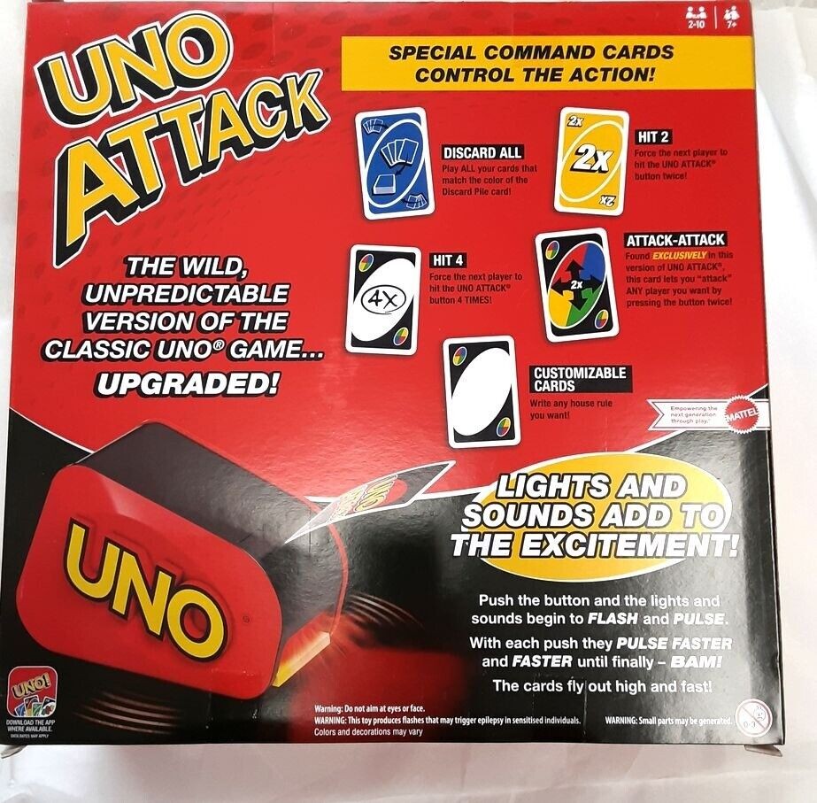 Mattel Games UNO Attack! Card Game Random Shooter 7 + 2-10 players NEW RA5/224