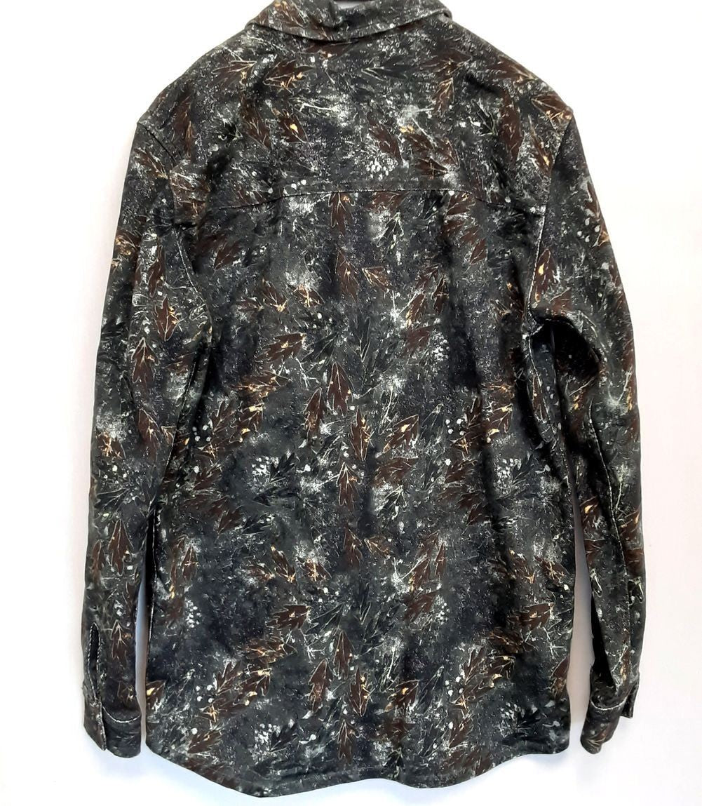 ZARA Man Jean Denim Outdoors Double pocket Relaxed cotton Jacket (Size M) BB100