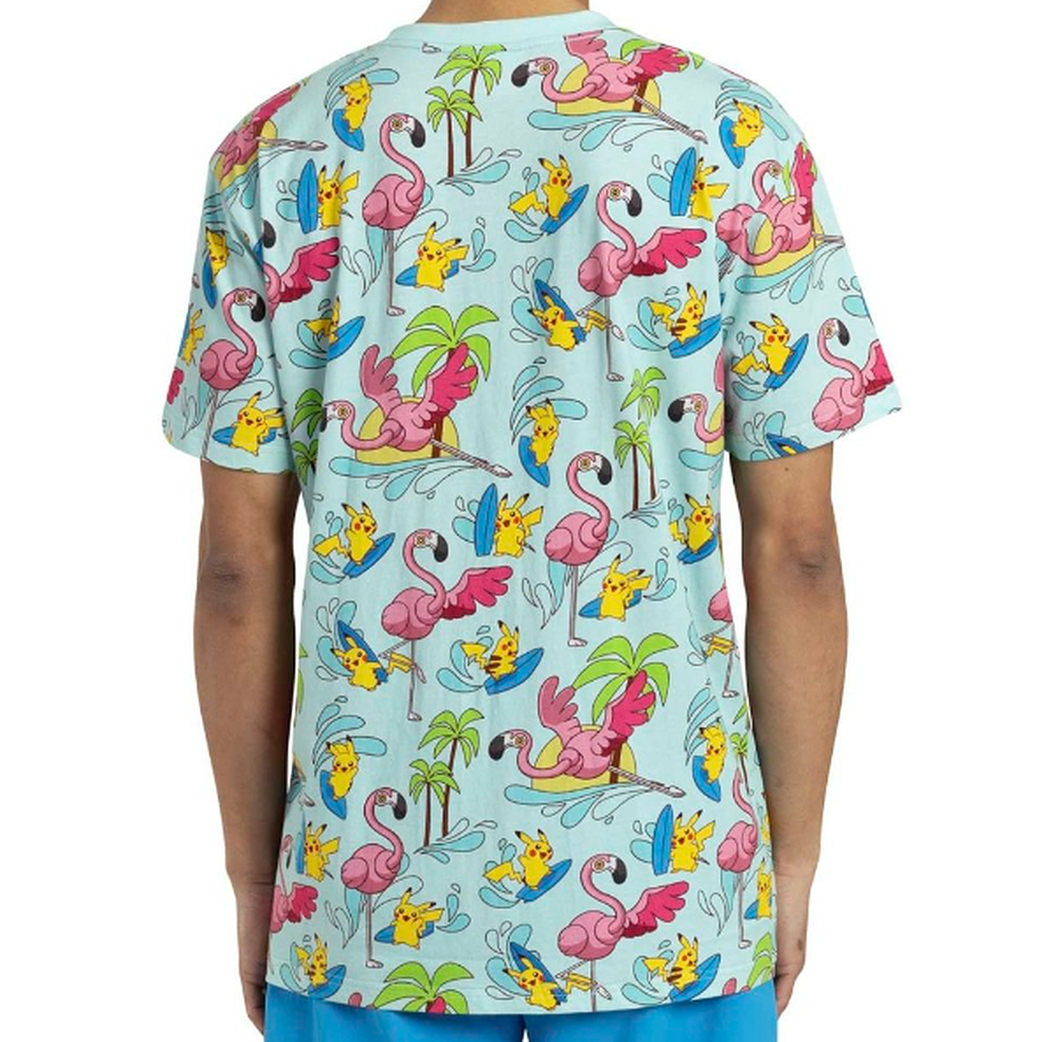 NEW Pikachu Flamigo Pokemon Tropical T-Shirt Adult size 2XL G30a/21