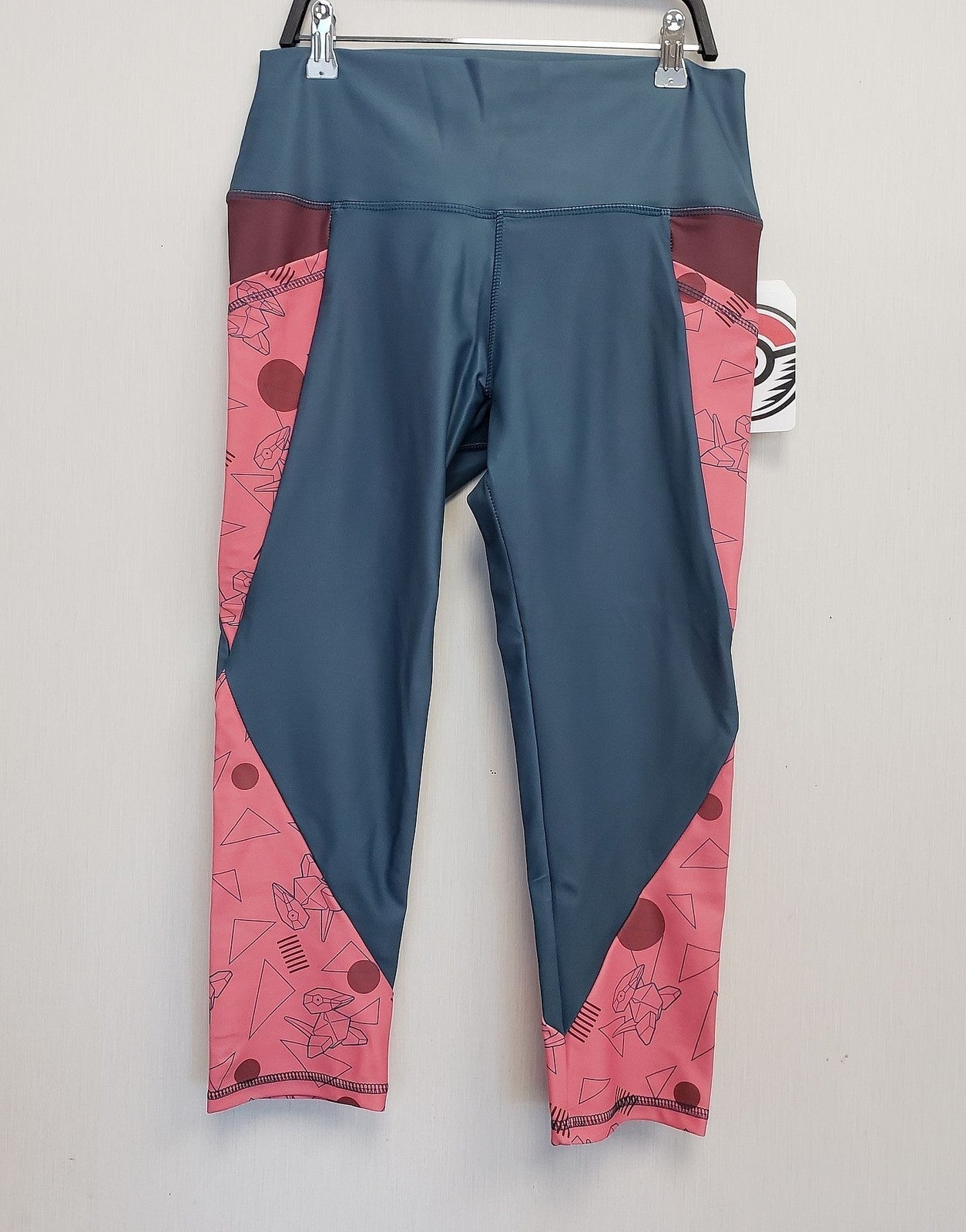 NEW Pokemon Porygon Geometry Grey/Purple3/4 Length Leggings  Size 3XL G22a/22