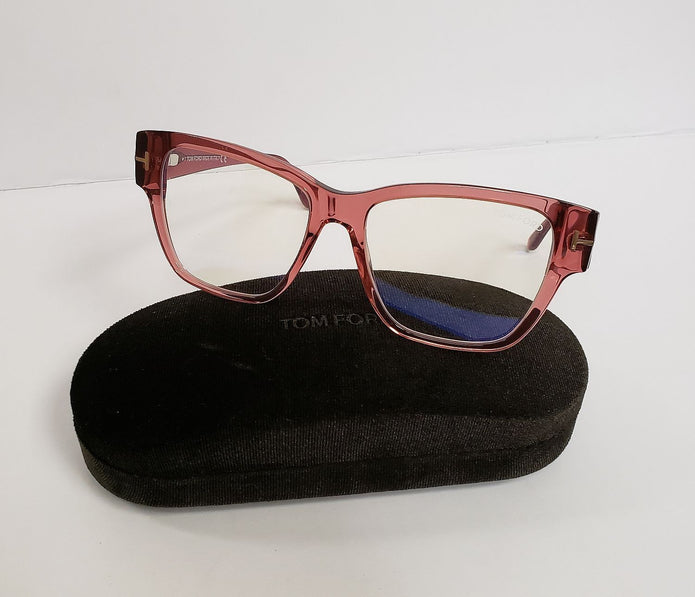 NEW TOM FORD TF 5745-B 072 TRANSPARENT PINK AUTHENTIC EYEGLASSES FRAMES G18A/20