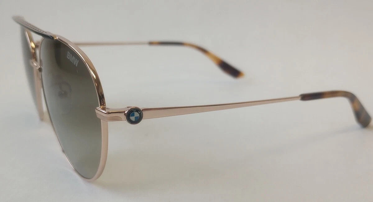 BMW BW0006 28P Men Sunglasses Avaitor Matte Black / Smoke Mirror/CH196