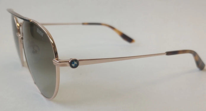 BMW BW0006 28P Men Sunglasses Avaitor Matte Black / Smoke Mirror/CH196