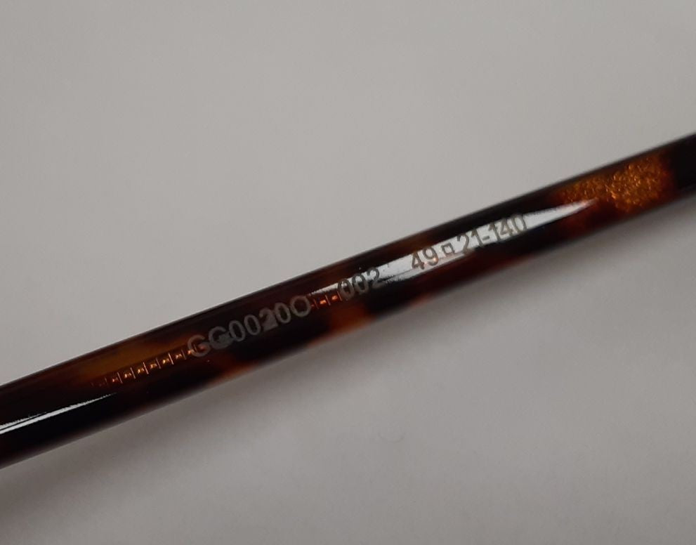 AUTHENTIC Gucci GG0020O 002 Women Eyewear Optical demo Lenses 49-21 Italy BB13