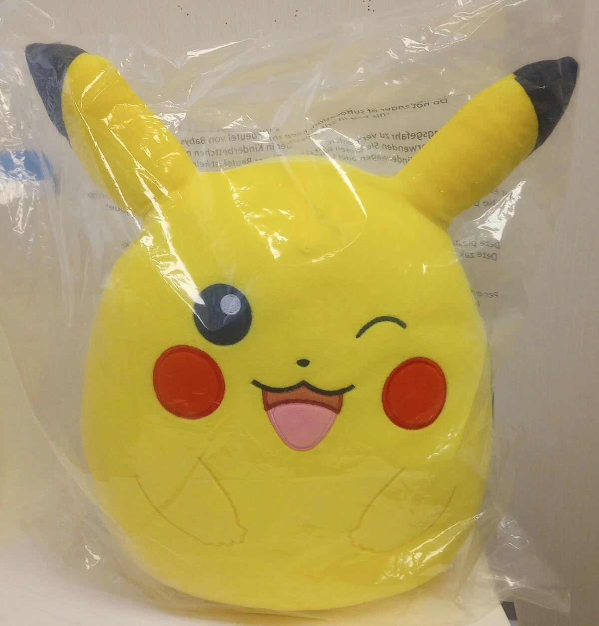 Squishmallows Pokemon Center Exclusive 12-Inch Winking Pikachu Stuffed /DA1a6