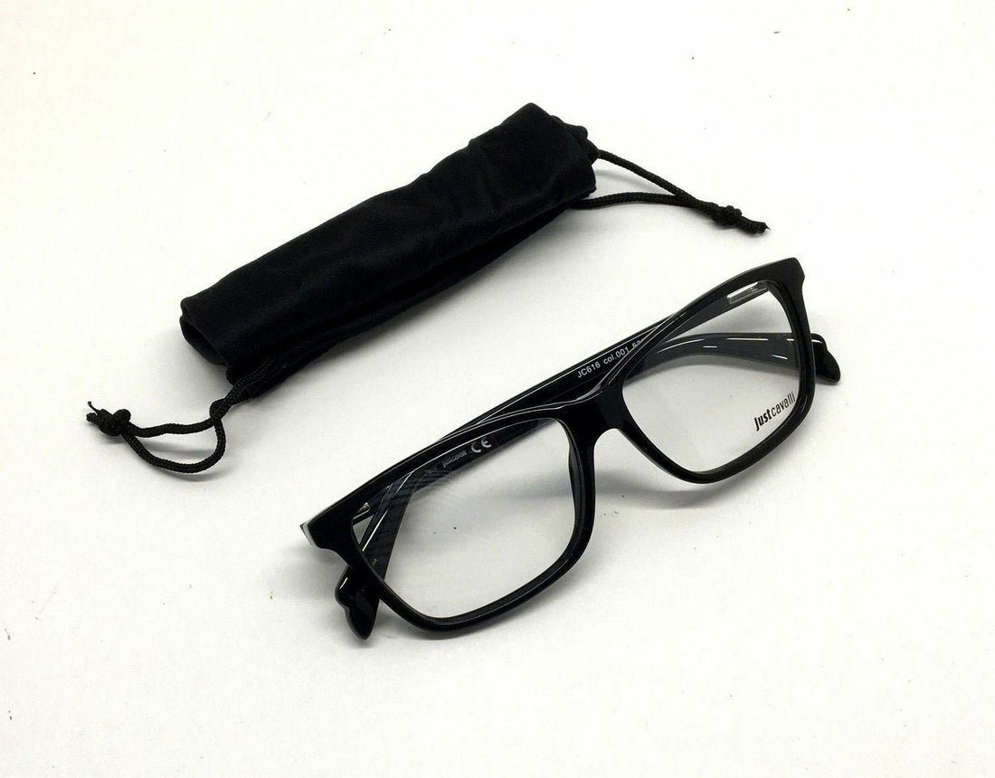 Just Cavalli JC616 001 Women Eyewear Optical Frame DEMO Lenses Black NEW BB80
