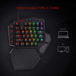 Redragon K585 DITI Wired One-Handed RGB Gaming Keyboard, Mechanical Gaming Keypad with 7 Onboard Programmable Macro Keys and Detachable Wrist Rest, Portable 42 Keys in Blue Switches for Laptop