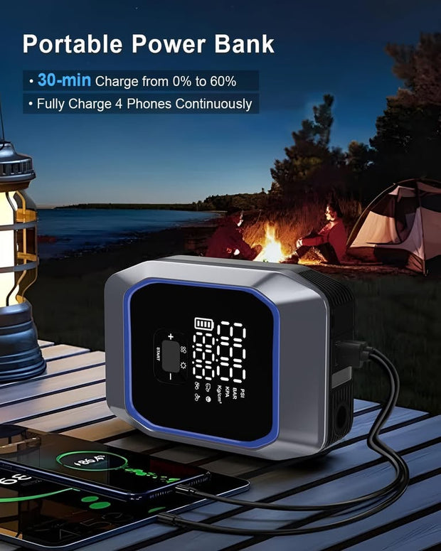 IILUEE KF03 Jump Starter with Air Compressor, Portable Car Battery Jump Starter Battery Pack
