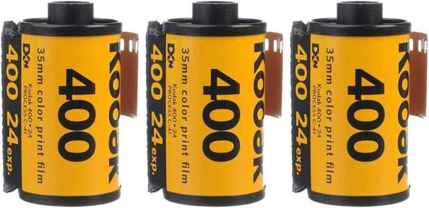 Lot of 3 Rolls Kodak UltraMax 400 35mm Film GC24 135-24 Exp. Gold Color Print
