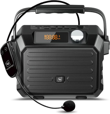 WinBridge Wireless Voice Amplifier Portable PA System, UHF Headset Microphone Bluetooth Speaker