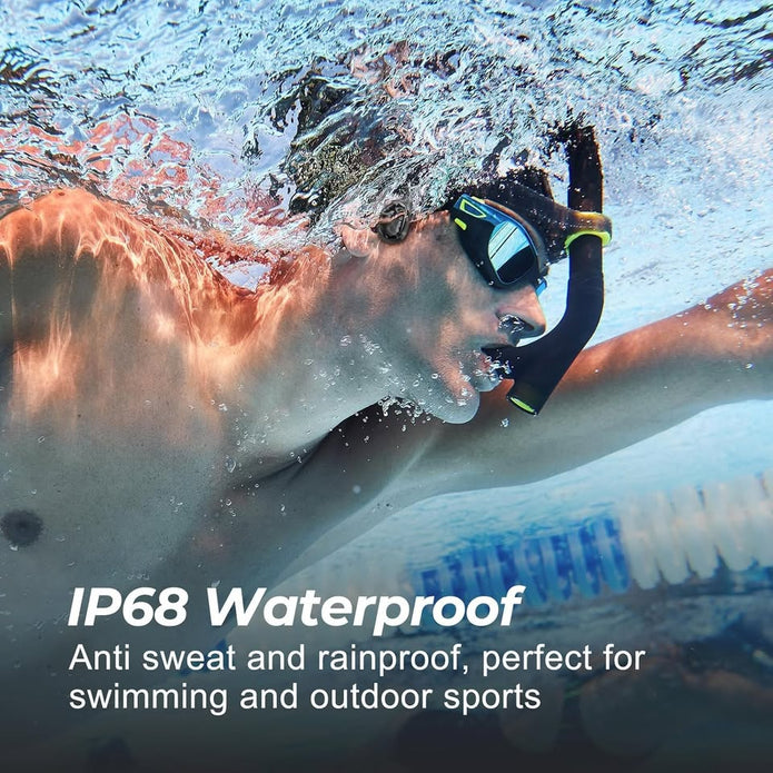 Bone Conduction Headphones Swimming Headphones, IP68 Waterproof Wireless Headset Bluetooth