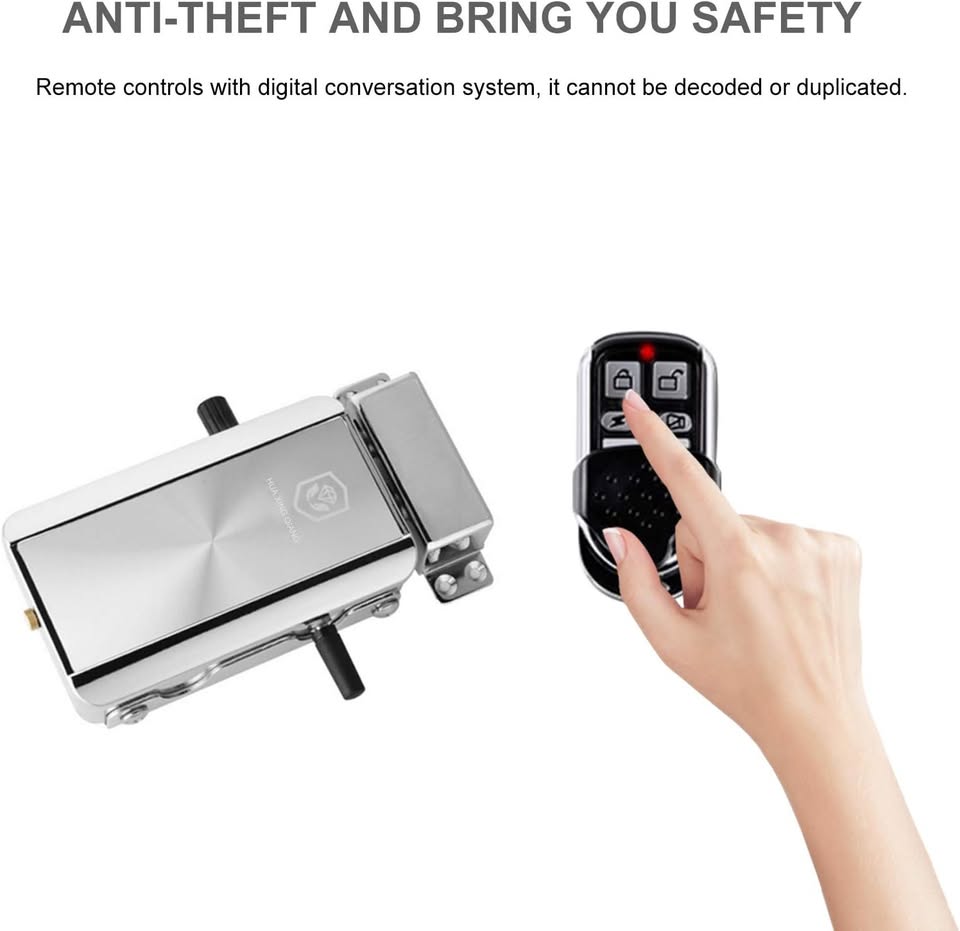 Home Door Lock Kit Remote Control Keyless Entry Electronic Lock