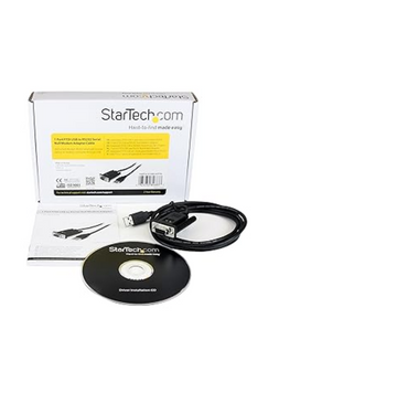 1-Port USB to Serial RS232 Adapter, FTDI DB9 Serial DCE Adapter Cable, Null Modem, USB 2.0 - TAA