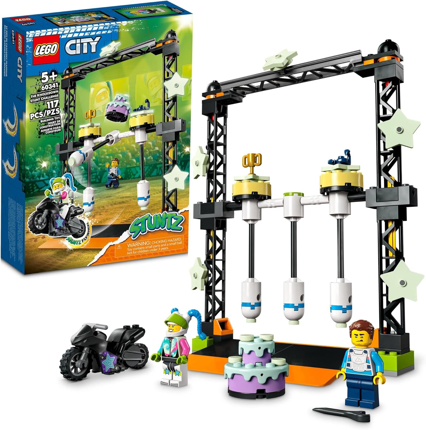 LEGO City Stuntz The Knockdown Stunt Challenge Playset (60341)